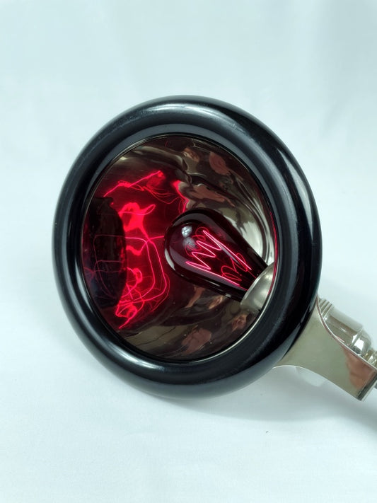 Infrarotlampe / Rotlichtlampe –Vintage 50er/60er Jahre, Chrom & Bakelitgriff