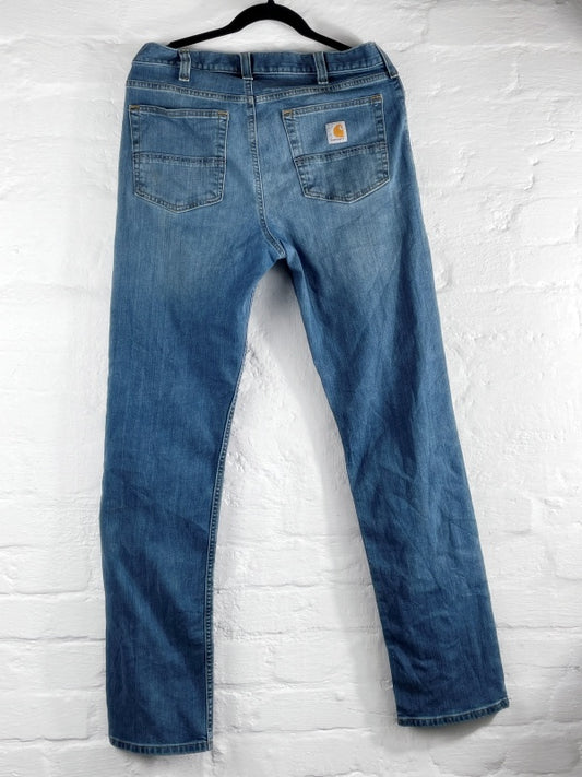 Carhartt Jeans Relaxed Fit – Vintage Light Blue Denim, Straight Leg, Größe 32x34