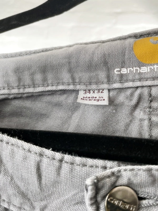 Carhartt Relaxed Fit Pants – Vintage Workwear Hose Grau, Größe W34 L32