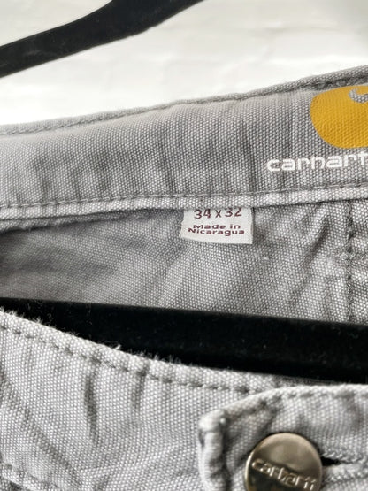 Carhartt Relaxed Fit Pants – Vintage Workwear Hose Grau, Größe W34 L32
