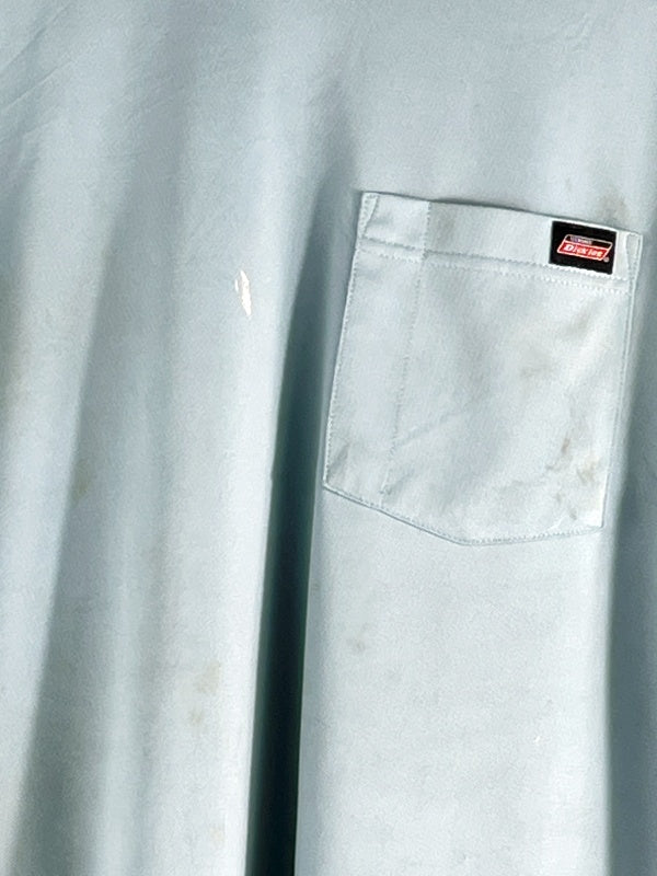 Dickies Longsleeve Shirt – Vintage Workwear Top, Light Blue, Size M