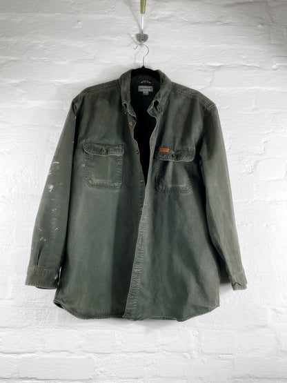 Carhartt Work Shirt – Vintage Button-Up Shirt, Green, Size XL