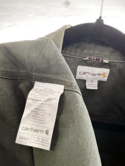 Carhartt Work Shirt – Vintage Button-Up Shirt, Green, Size XL