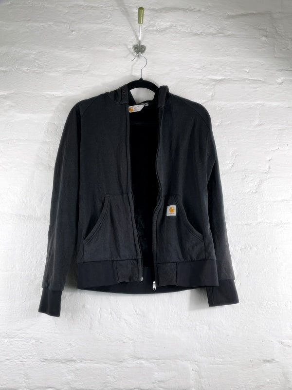 Carhartt Hoodie Retro Workwear – Rugged Outdoor Wear Thermo Sweat, Schwarz, Größe M