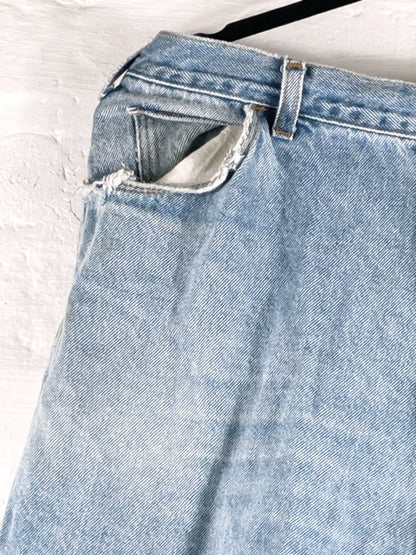 Dickies Jeans Shorts Retro Workwear – Hellblau, Herren, sehr groß (XXL-ähnlich)