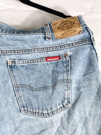 Dickies Jeans Shorts Retro Workwear – Hellblau, Herren, sehr groß (XXL-ähnlich)