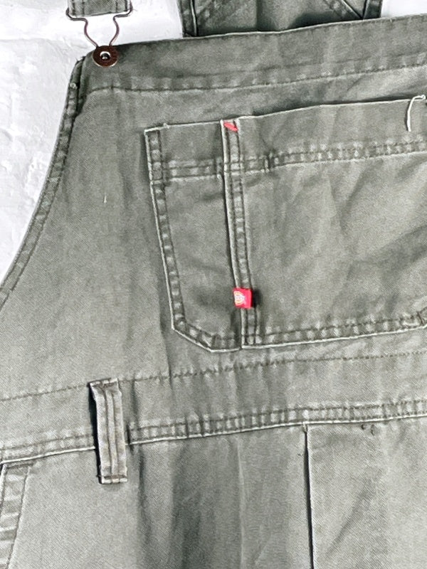 Dickies Retro Latzhose – Workwear Overall, Khaki, Größe 16 (W 16), Unisex