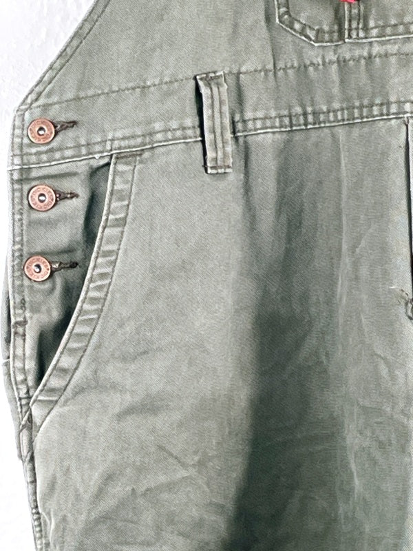 Dickies Retro Latzhose – Workwear Overall, Khaki, Größe 16 (W 16), Unisex