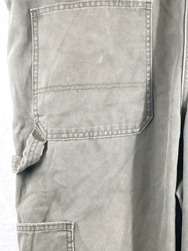 Dickies Retro Latzhose – Workwear Overall, Khaki, Größe 16 (W 16), Unisex