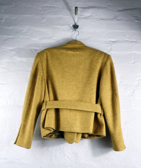 Jean Paul Gaultier Femme Blazer – Couture Edition, Senfgelb, Tailliert mit Gürtel, Made in Italy, Gr. 44
