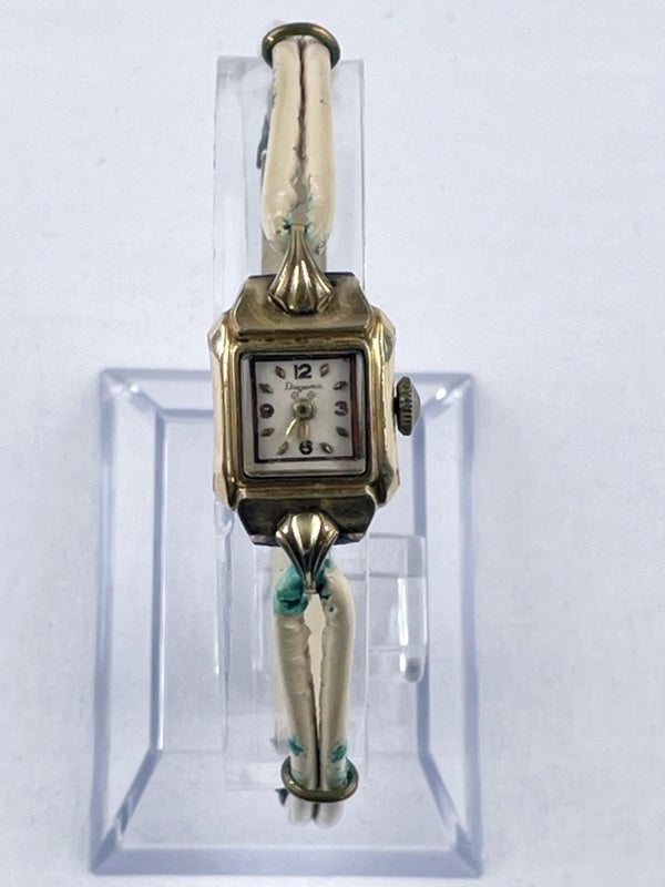 Elegante Retro-Damenarmbanduhr EUGENA – Walzgold-Double, 20 Mikron