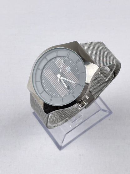 ET Solar Armbanduhr – Edelstahl, Solarbetrieben, Herren, Datumsanzeige