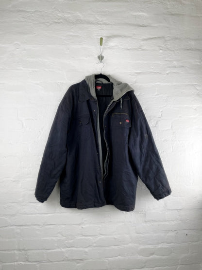 Wrangler Workwear Jacke mit Kapuze – Größe 2XL, Schwarz