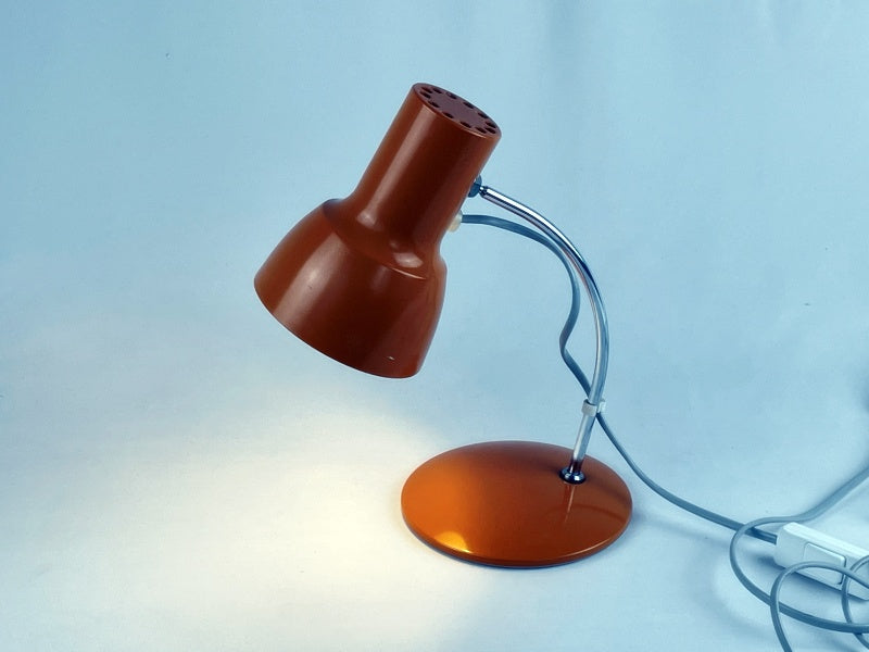 Josef Hůrka – Tischlampe für Napako, 1970er Jahre, Retro Designklassiker Orange