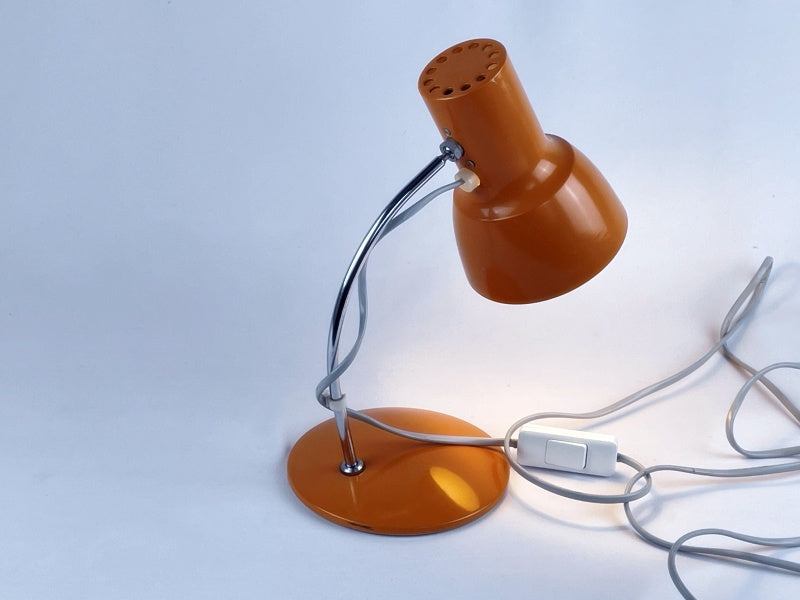 Josef Hůrka – Tischlampe für Napako, 1970er Jahre, Retro Designklassiker Orange