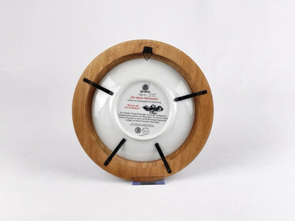 Sammlerteller Weimar Porzellan 1993 – Die kleine Küchenfee, limitiert, retro mit Holzrahmen