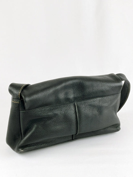 Gerry Weber Damen Handtasche Retro – Schwarz, Lederoptik, Schultertasche