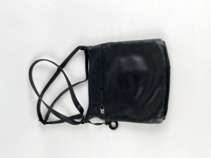 Damen Umhängetasche Retro – Schwarz, Crossbody Bag, Schultertasche