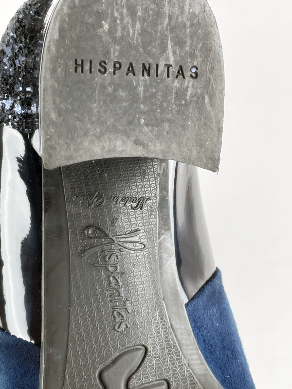 Hispanitas Pumps – Blau/Schwarz, Echtleder & Lack, Größe 37, Komfort-Schuhe