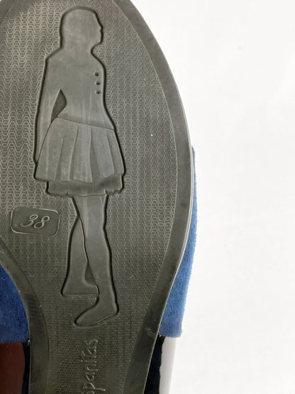 Hispanitas Pumps – Blau/Schwarz, Echtleder & Lack, Größe 37, Komfort-Schuhe