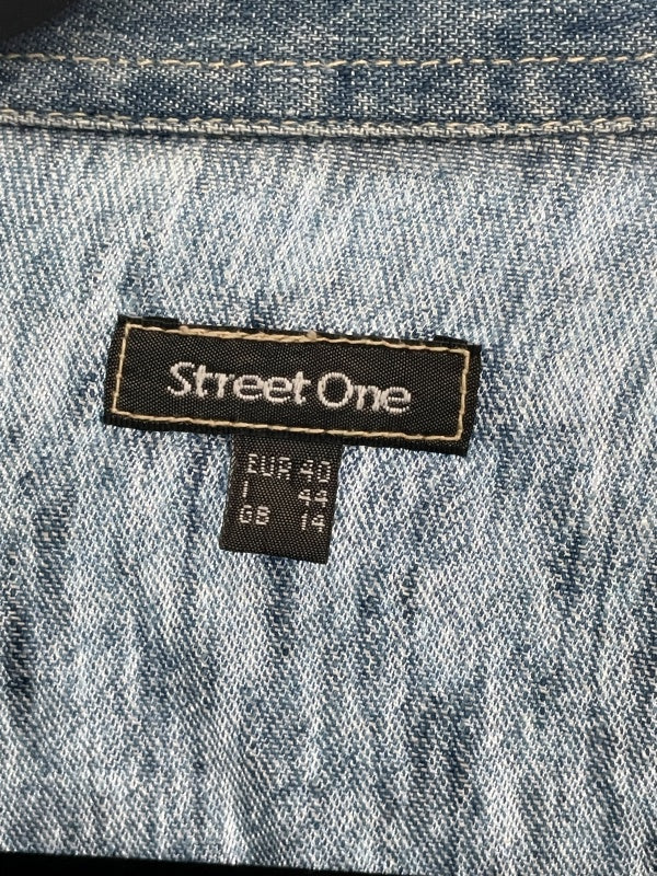 Damen Jeanshemd Street One Retro – Denim Bluse, Größe 40