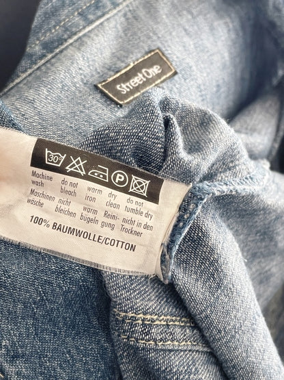 Damen Jeanshemd Street One Retro – Denim Bluse, Größe 40
