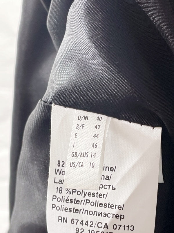 Steilmann Damen Wollmantel Retro – Grau Schwarz, Kapuze, Gr. 40