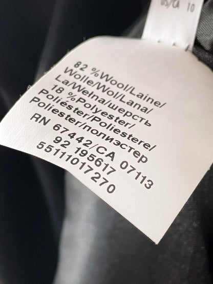 Steilmann Damen Wollmantel Retro – Grau Schwarz, Kapuze, Gr. 40