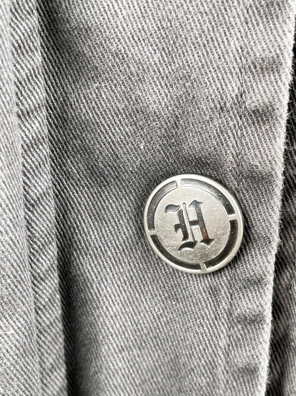 Harry Potter Jacke – Retro Hogwarts Slytherin College Style, Grau/Blau, Größe M