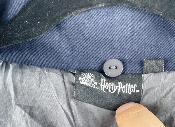Harry Potter Jacke – Retro Hogwarts Slytherin College Style, Grau/Blau, Größe M