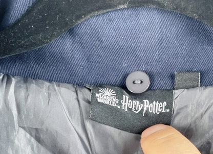 Harry Potter Jacke – Retro Hogwarts Slytherin College Style, Grau/Blau, Größe M