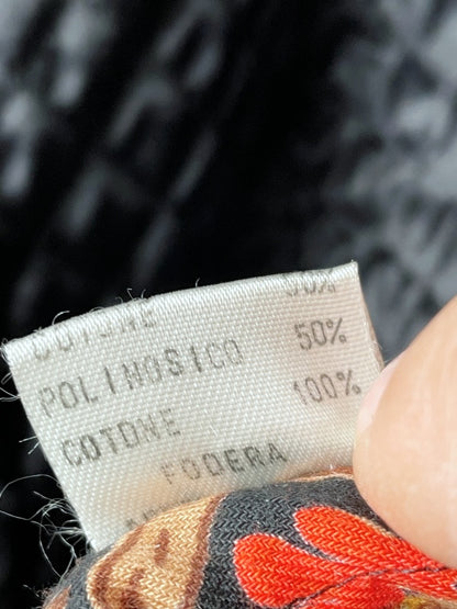 Daniel Hechter Blazer Jacket – Vintage 80s Made in Italy, Baroque Pattern, Quilted Lining, Size M