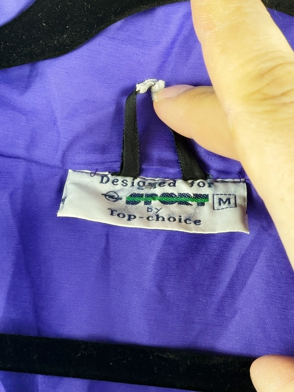 Opel Sportjacke by Top-Choice – 90s Retro Windbreaker in Türkis & Violett