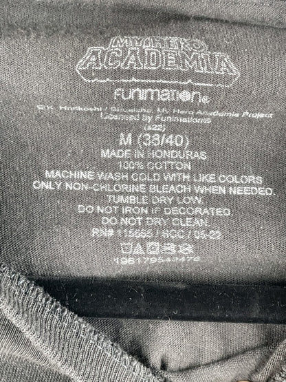 My Hero Academia Retro T-Shirt – Deku Lightning Print, Unisex, Größe M