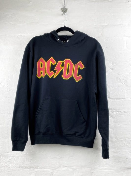 AC/DC Retro Hoodie – Classic Logo Print, Unisex, Größe M