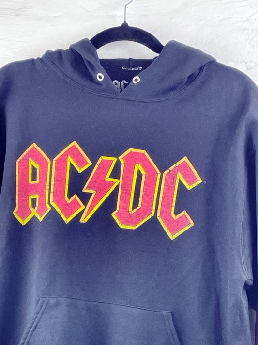AC/DC Retro Hoodie – Classic Logo Print, Unisex, Größe M