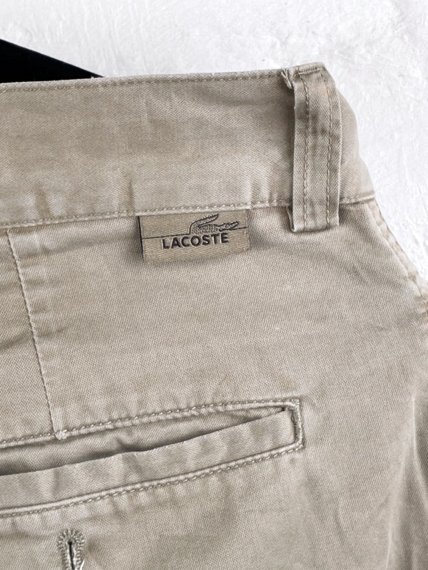 Lacoste Retro Chinohose – Beige, Straight Fit, Größe 46