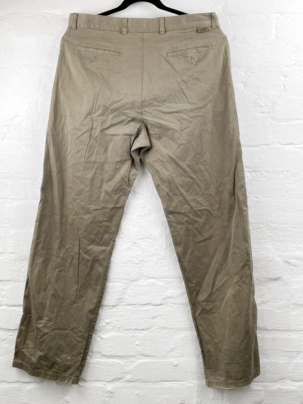 Lacoste Retro Chinohose – Beige, Straight Fit, Größe 46