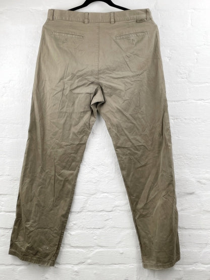 Lacoste Retro Chinohose – Beige, Straight Fit, Größe 46