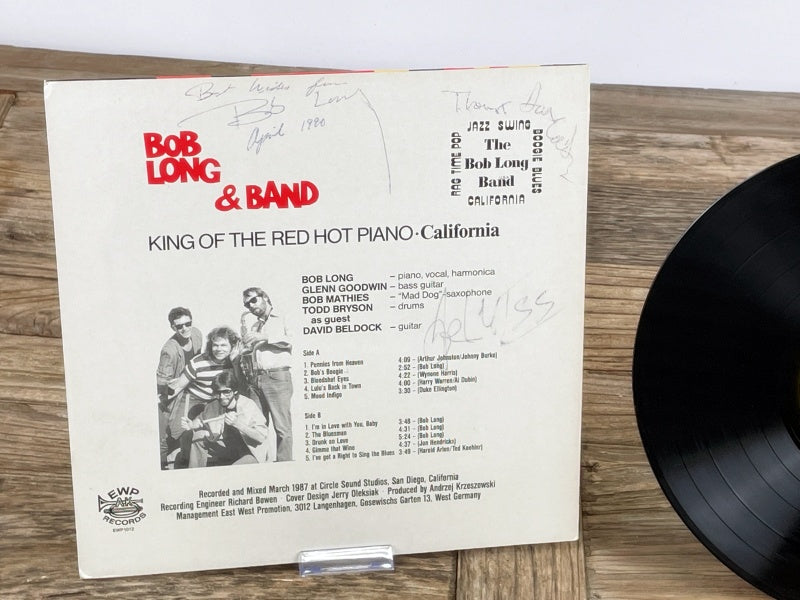 Bob Long & Band – King of the Red Hot Piano: California (Vintage US-Pressung, 1987)