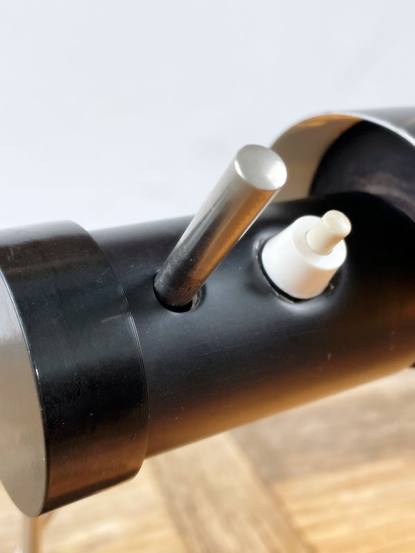 Schreibtischlampe Typ TK 501 – Mid-Century / DDR-Industriedesign, Schwarz, ca. 1970er