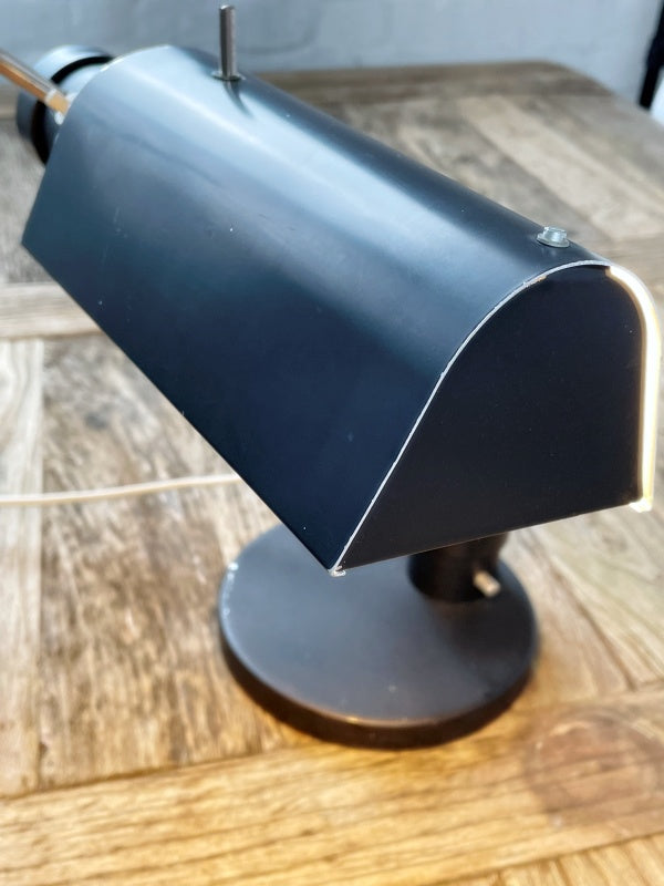 Schreibtischlampe Typ TK 501 – Mid-Century / DDR-Industriedesign, Schwarz, ca. 1970er