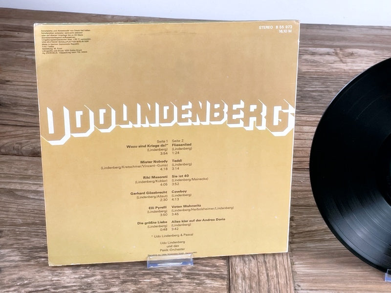 Udo Lindenberg – Udo Lindenberg Retro LP (AMIGA 8 55 973, 1970s)