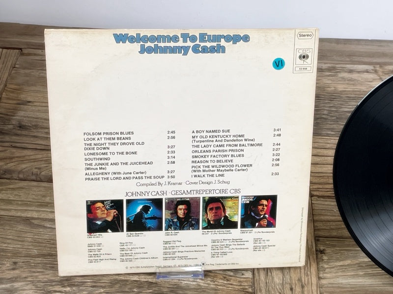 Johnny Cash – Welcome to Europe (CBS, ca. 1972) – Vintage LP Vinyl