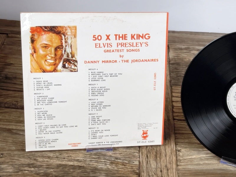 Danny Mirror &amp; The Jordanaires – 50 × The King (Electrecord 1980s) Retro LP – Elvis Presley Tribute