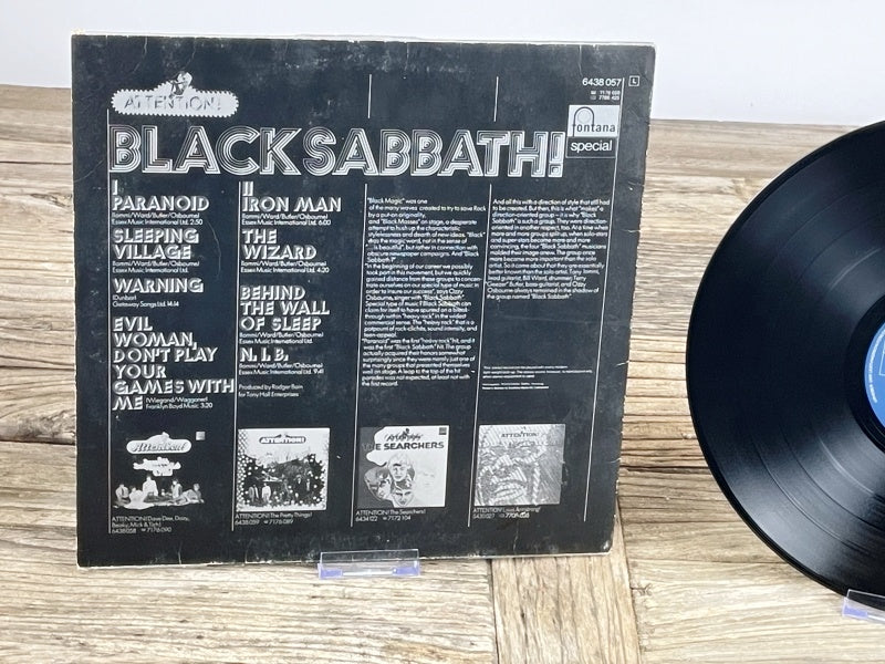 Black Sabbath – Attention! Black Sabbath (Fontana Special, 1972) Vintage Compilation LP – Deutsche Erstpressung