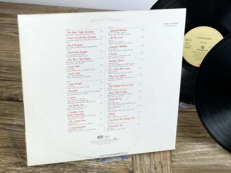 Cliff Richard – Remember Me Retro double LP (EMI Records / Club Edition, Germany 1984)