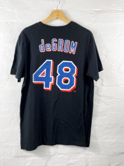 Nike – New York Mets Baseball T-Shirt “deGROM #48” (The Nike Tee, Size L)
