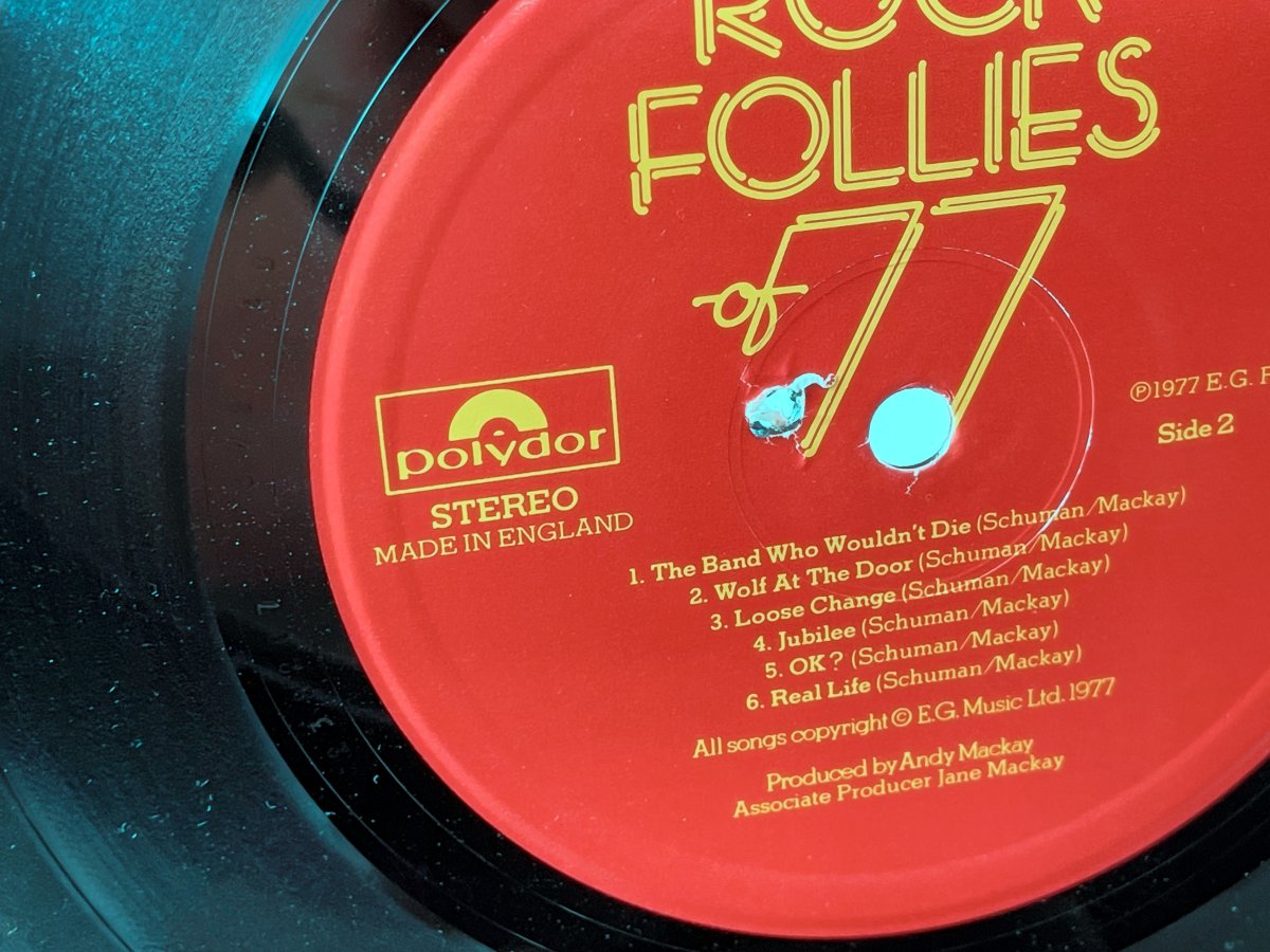 Rock Follies of 77 Vintage Original Soundtrack LP Vinyl (Polydor 1977)