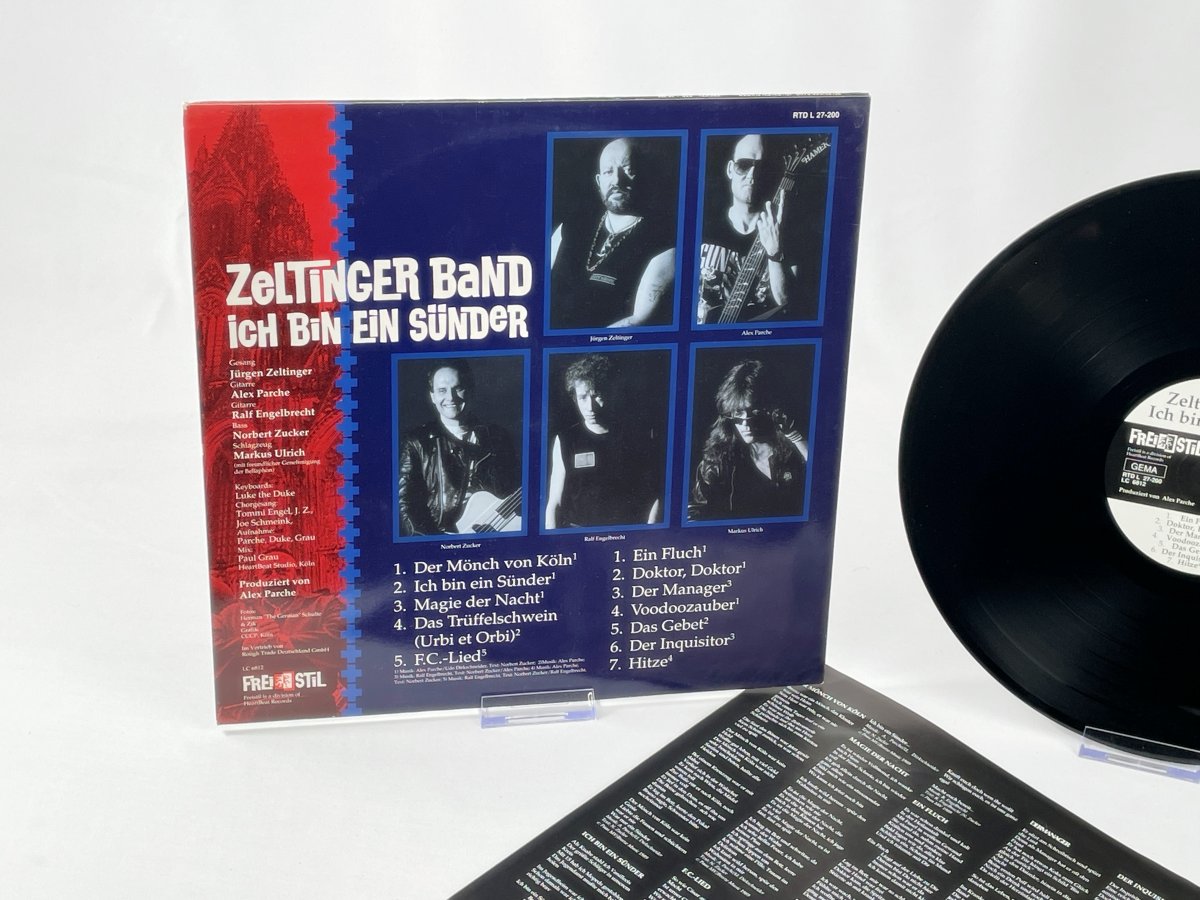 Zeltinger Band – Ich bin ein Sünder LP Vinyl (1981, Freistil Records, Retro Kölschrock)